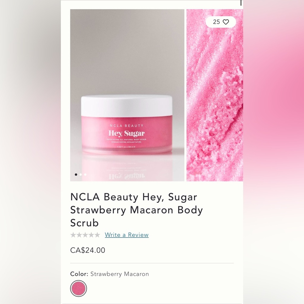 NCLA Beauty Hey, Sugar Strawberry Macaron Body Scrub